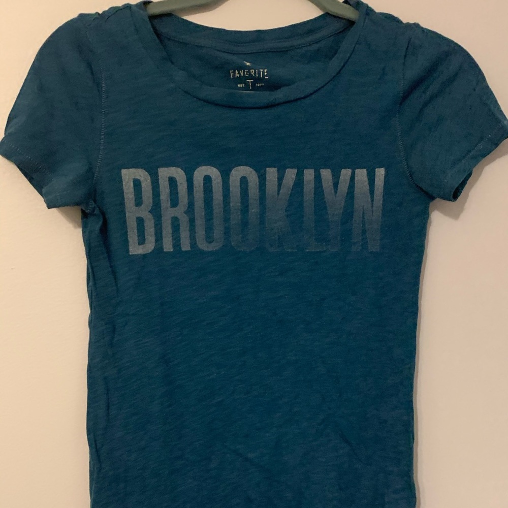 Turquoise American Eagle Graphic Tee